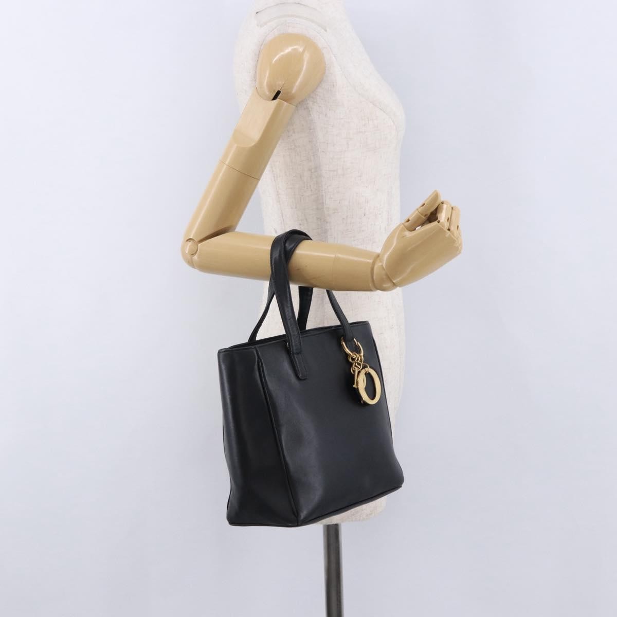 Christian Dior Vintage Lady Dior Leather, Black, Leather, Handbag