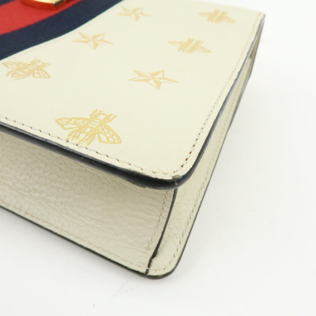 Gucci Sylvie Belt Leather, Beige, Calfskin, Handbag