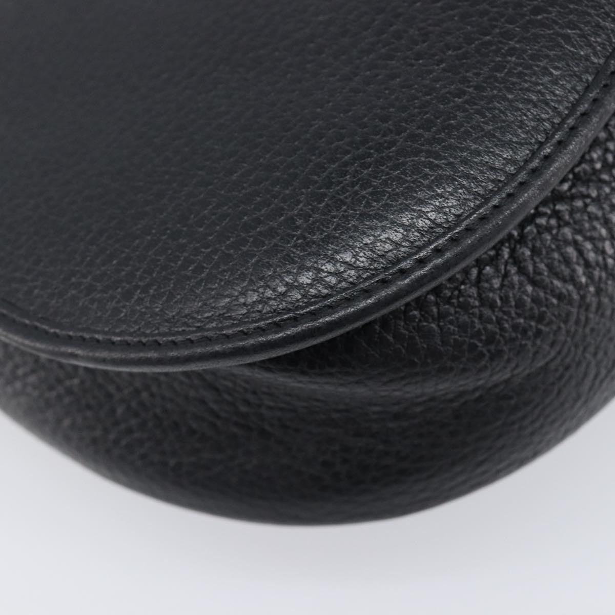 Christian Dior Vintage CD Flap Leather, Black, Leather, Shoulder Bag