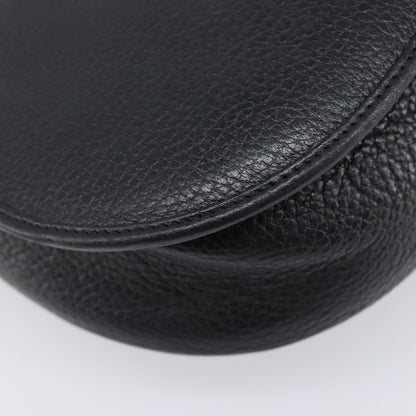 Christian Dior Vintage CD Flap Leather, Black, Leather, Shoulder Bag