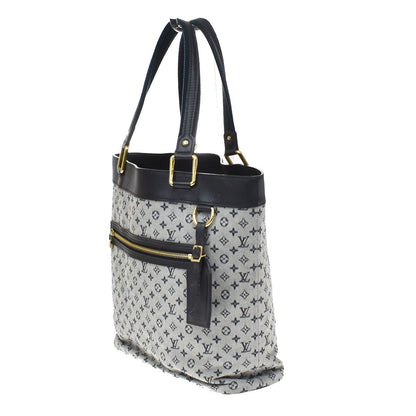 Louis Vuitton Lucille Mini Lin, Blue, Canvas, Handbag