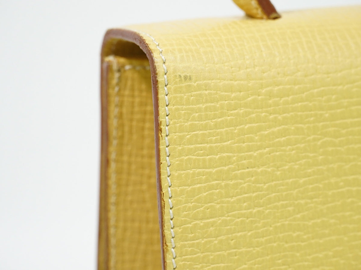 Loewe Barcelona Top Handle Leather, Yellow, Leather, Tote Bag