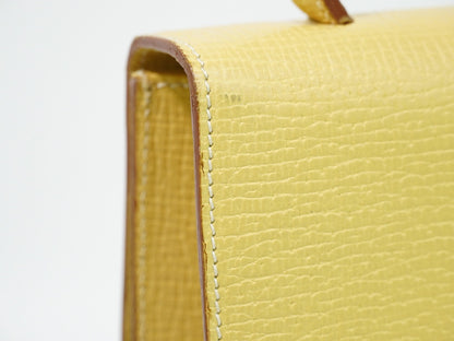 Loewe Barcelona Top Handle Leather, Yellow, Leather, Tote Bag