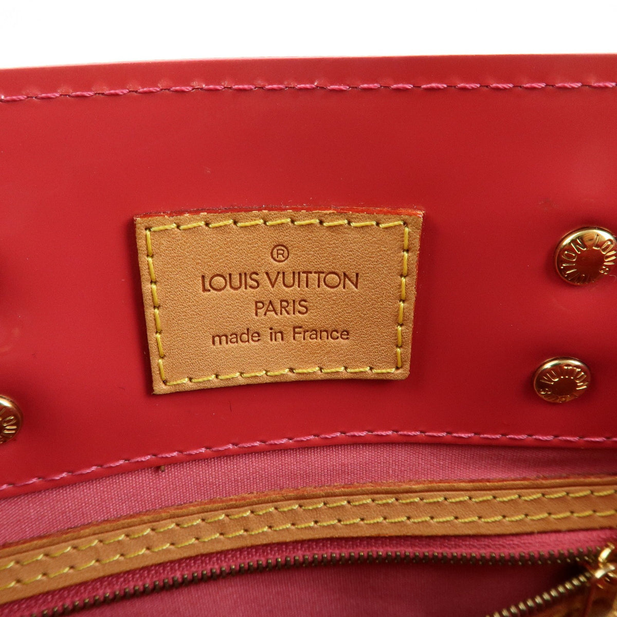 Louis Vuitton Reade Monogram Vernis, Pink, Patent Leather, Handbag