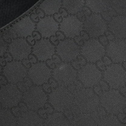 Gucci Vintage Open Shoulder Bag (Outlet) GG Canvas with Leather, Black, Canvas, Shoulder Bag