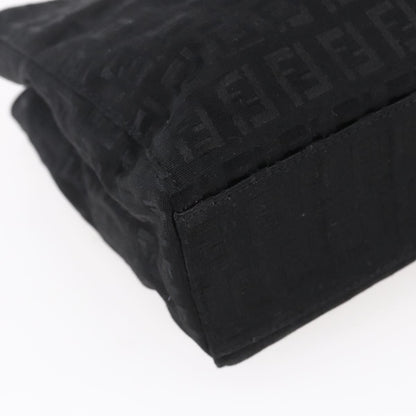 Fendi Vintage Shopping Zucchino Canvas, Black, Canvas, Tote Bag