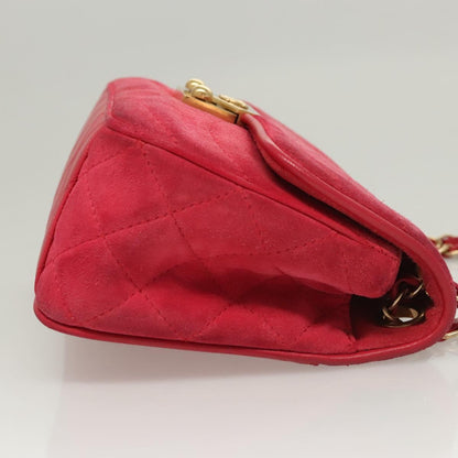 Chanel Pagoda Flap Bag Suede and Lambskin, PINK, SUEDE, Shoulder bag