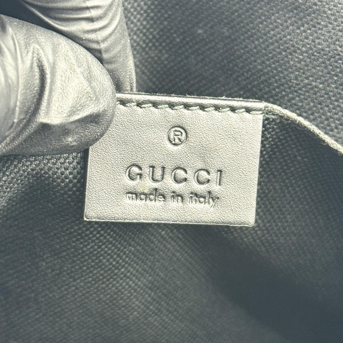 Gucci Web Zip Pouch GG Coated Canvas, Black, Canvas, Clutch