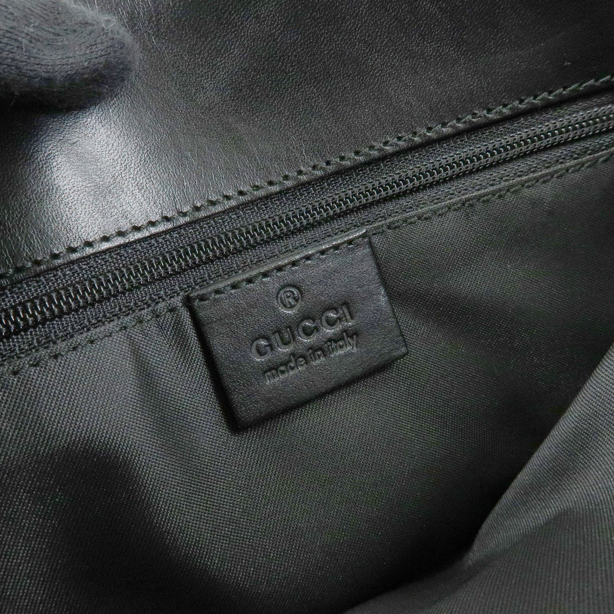 Gucci Tote GG Canvas and Leather, Black, Canvas, Tote Bag