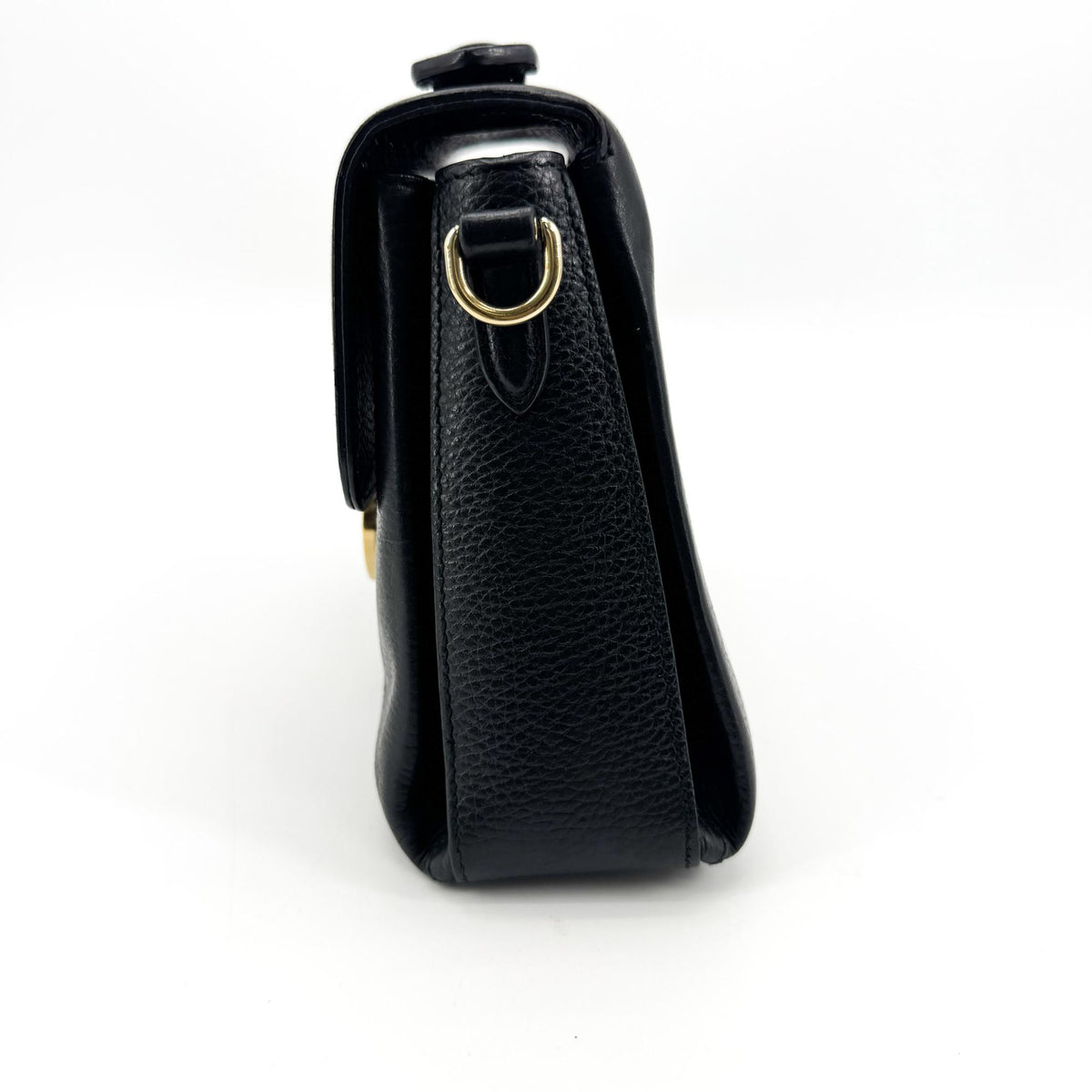 Gucci Interlocking Leather, Black, Leather, Shoulder Bag