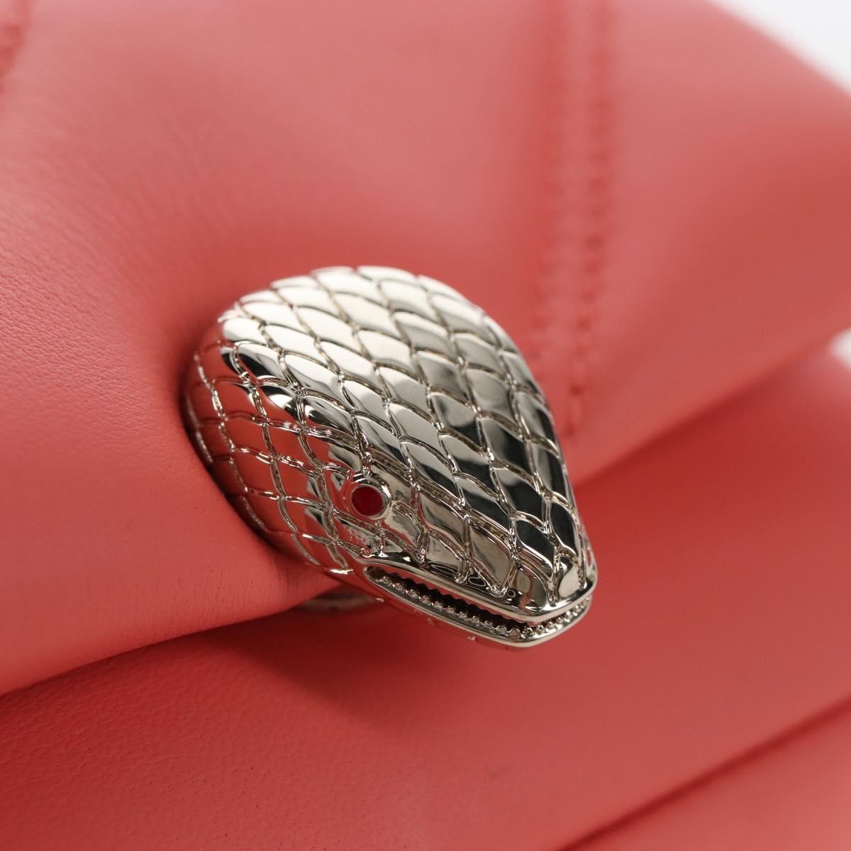 Bvlgari Serpenti Cabochon Diagonal Quilted Leather, Pink, Leather, Shoulder Bag