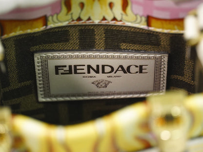 Fendi x Versace Fendace Convertible Sunshine Shopper Printed Laminated Leather, Multicolour, Leather, Tote Bag
