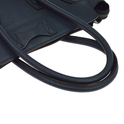 Celine Luggage Grainy Leather, Navy, Leather, Handbag