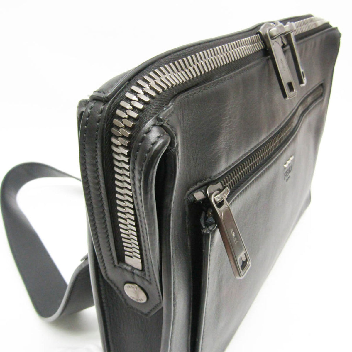 Fendi Convertible Document Holder Leather, Black, Leather, Briefcase