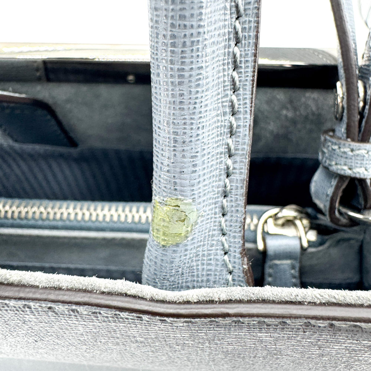 Fendi 2Jours Leather, Blue, Leather, Handbag
