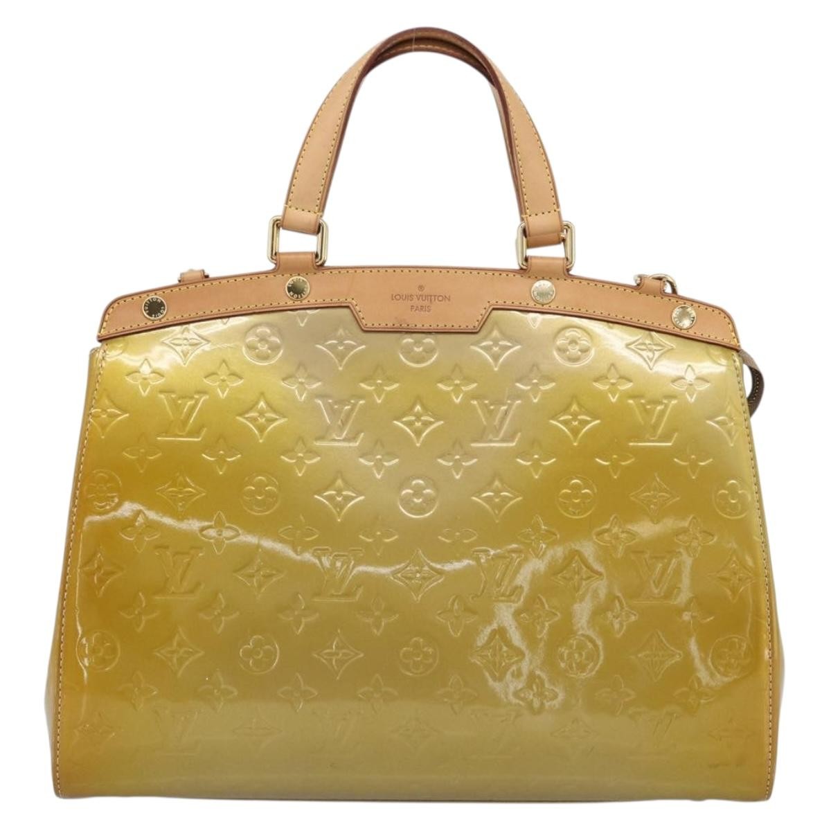 Louis Vuitton Blair Monogram Vernis, Beige, Patent Leather, Handbag