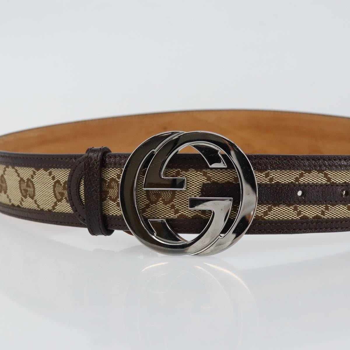 Gucci Interlocking G Belt GG Canvas, Beige, Canvas, Belt
