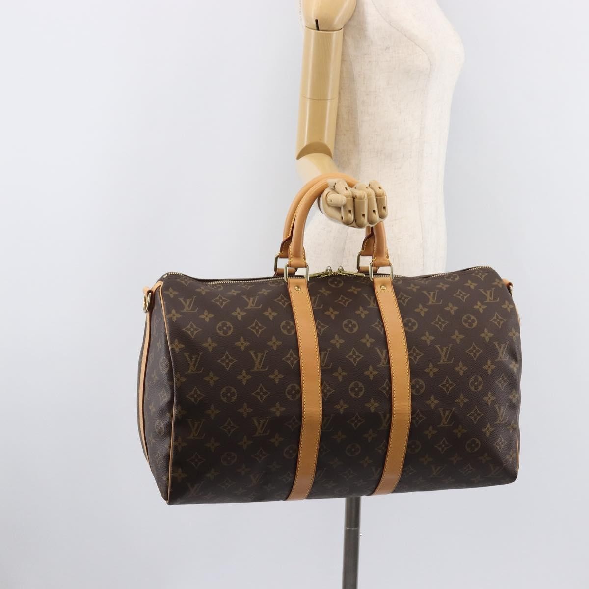 Louis Vuitton Keepall Bandouliere Monogram Canvas, Brown, Canvas, Travel Bag
