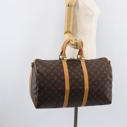 Louis Vuitton Keepall Bandouliere Monogram Canvas, Brown, Canvas, Travel Bag