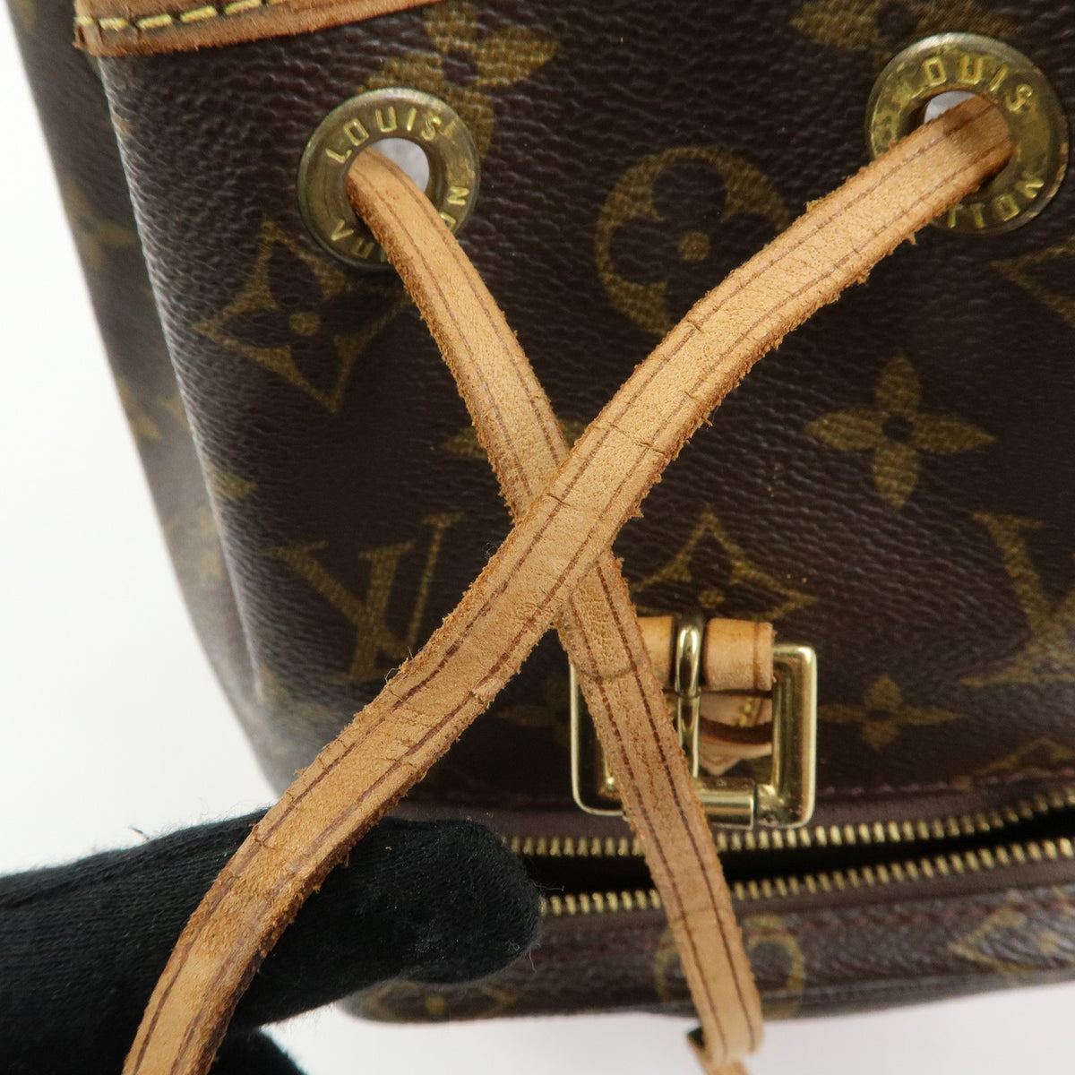 Louis Vuitton Vintage Montsouris Monogram Canvas, Brown, Canvas, Backpack