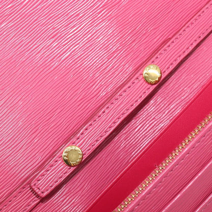 Prada Wallet on Chain Saffiano Leather, Pink, Leather, Crossbody Bag