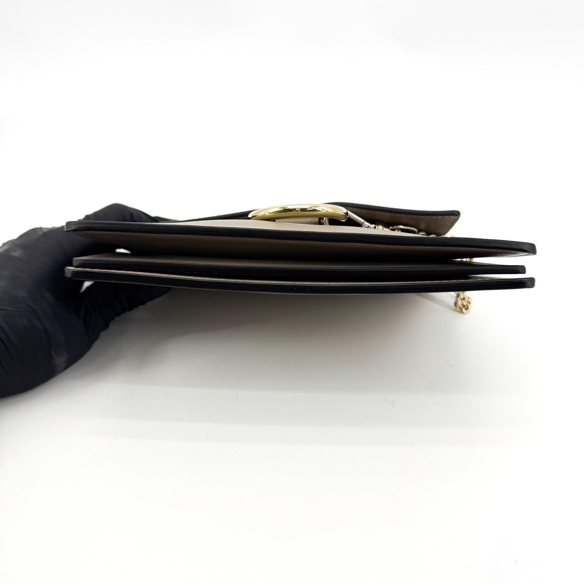Chloe Faye Clutch Leather and Suede, Beige, Calfskin, Clutch