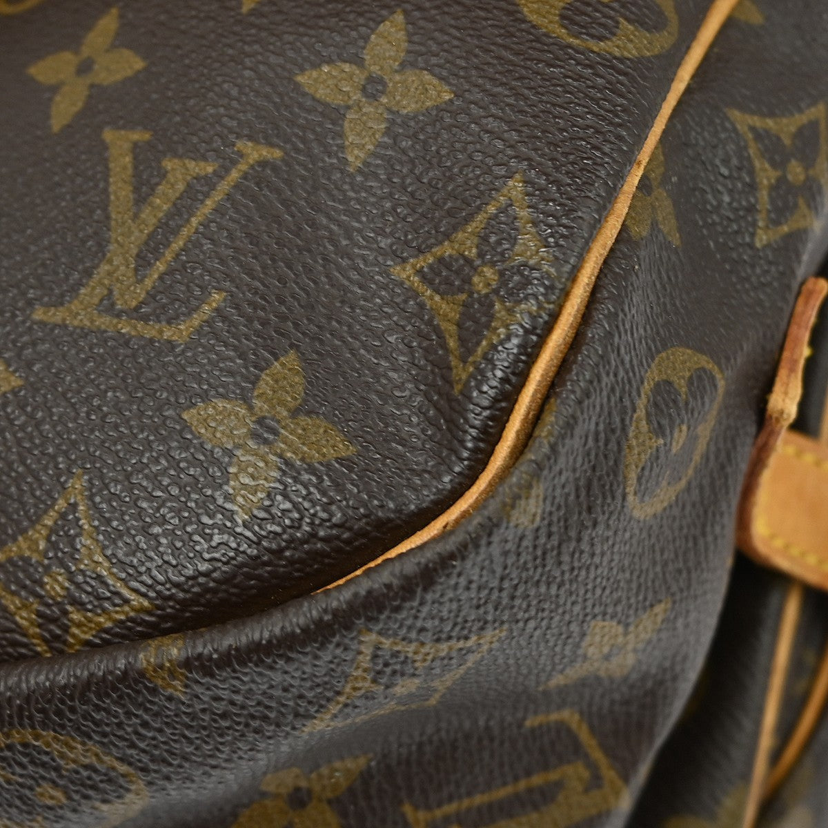 Louis Vuitton Saumur Monogram Canvas, Brown, Canvas, Shoulder Bag
