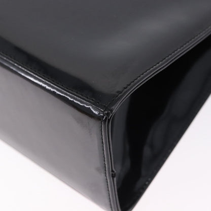 Salvatore Ferragamo Vintage Gancini Chain Patent Leather, Black, Patent Leather, Shoulder Bag
