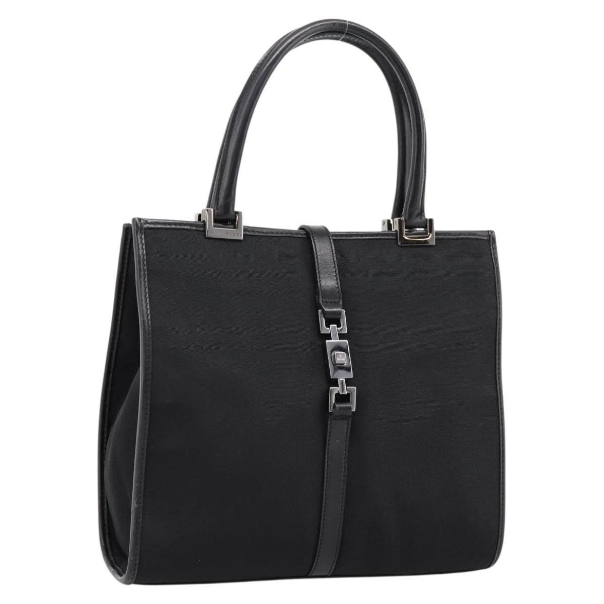 Gucci Jackie Canvas, Black, Canvas, Tote Bag
