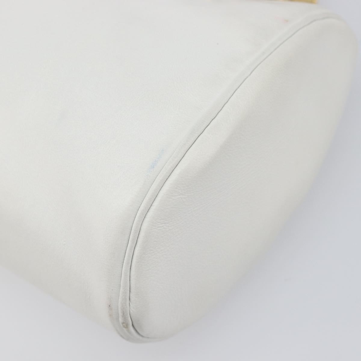 Christian Dior Shoulder Leather, White, Leather, Shoulder Bag