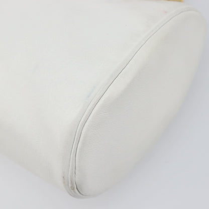 Christian Dior Shoulder Leather, White, Leather, Shoulder Bag
