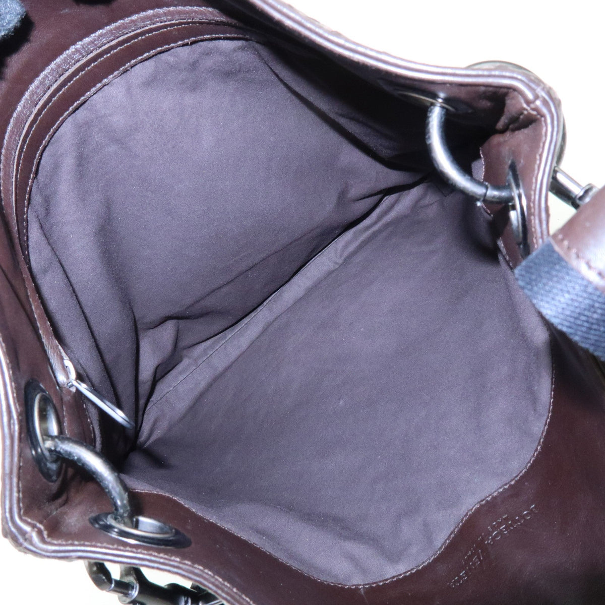 Bottega Veneta Flat Messenger Intrecciato Nappa, Brown, Leather, Handbag