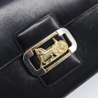 Celine Horse Carriage Leather, Black, Leather, Shoulder Bag