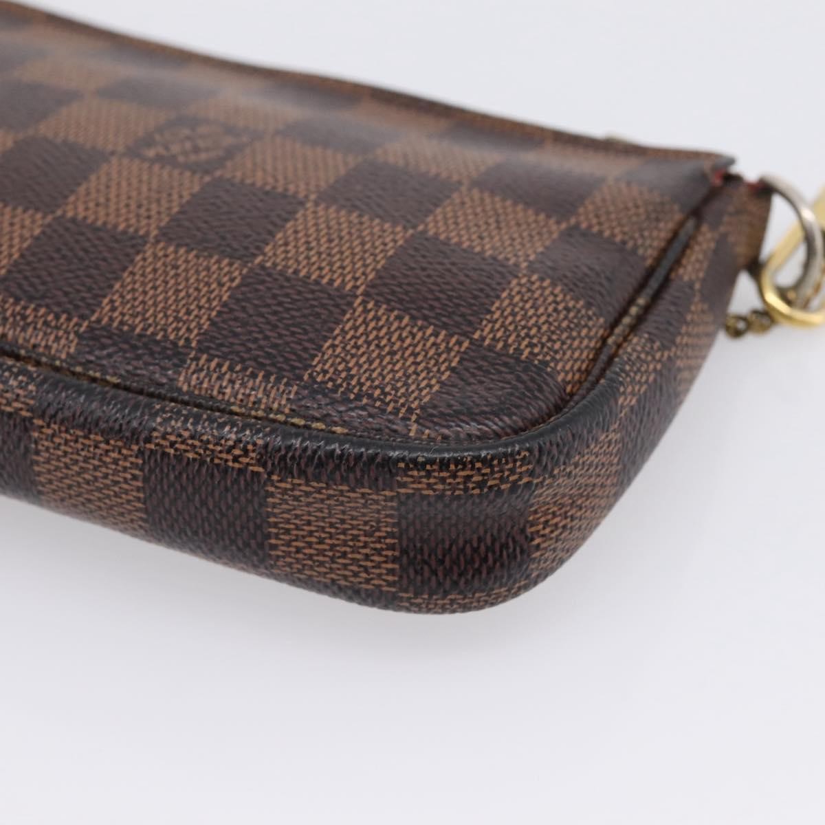 Louis Vuitton Mini pochette accessoires Damier Canvas, Brown, Canvas, Clutch