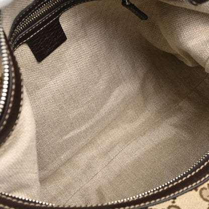 Gucci Horsebit Hobo GG Canvas, Beige, Canvas, Shoulder Bag