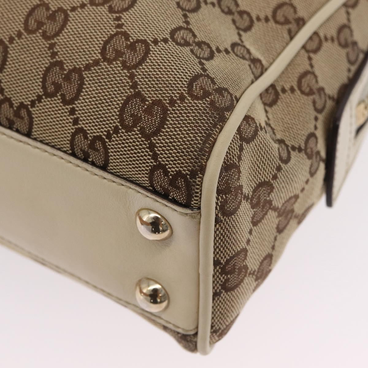 Gucci New Britt Boston GG Canvas, Beige, Canvas, Handbag
