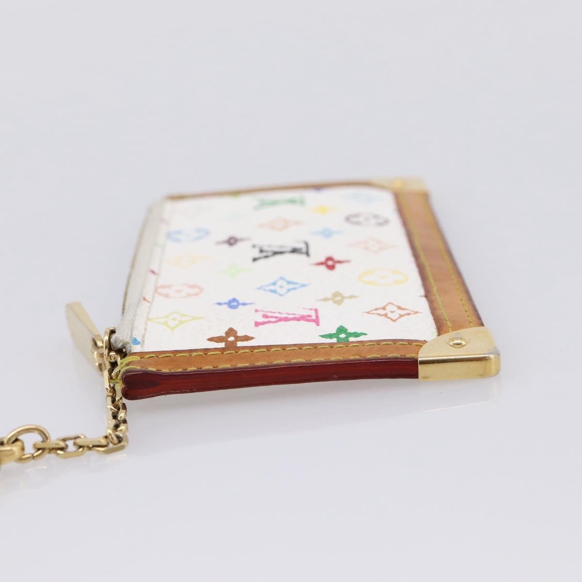 Louis Vuitton Pochette Clés Monogram Canvas, White, Canvas, Wallet