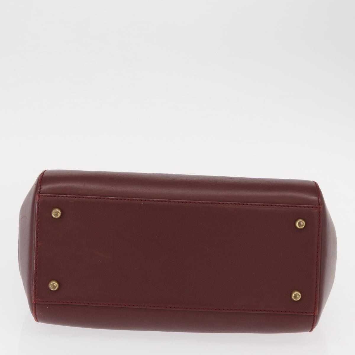 Cartier Must Line Leather, Burgundy, Leather, Handbag