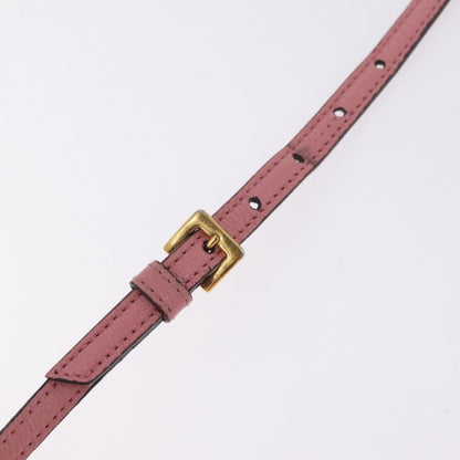 Miu Miu Madras Shoulder Leather, Pink, Leather, Crossbody Bag