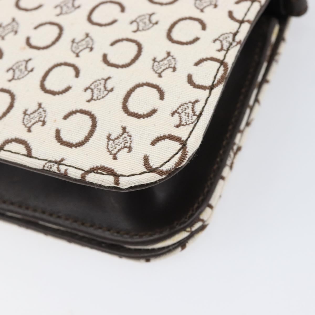 Celine C Macadam Shoulder Canvas, Beige, Canvas, Handbag