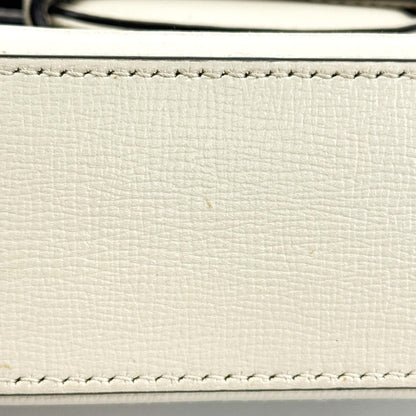 Gucci Horsebit 1955 GG Coated Canvas with Leather, White, Canvas, Shoulder Bag