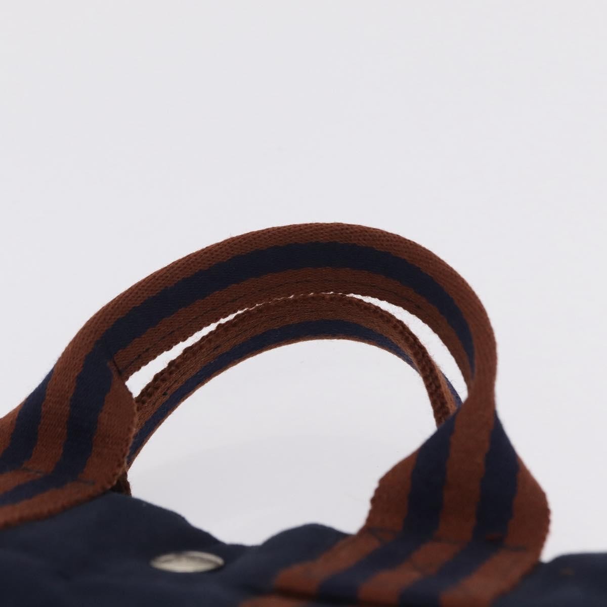 Hermes Fourre Tout Toile, Navy, Canvas, Tote Bag
