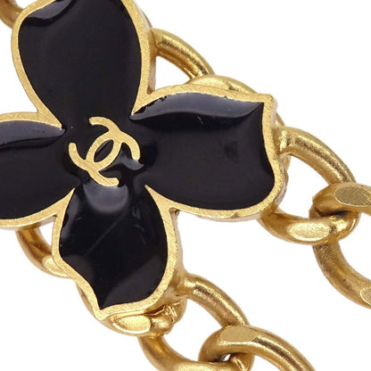 Chanel Necklace Flower Metal, Gold, Gold Plated, Necklace