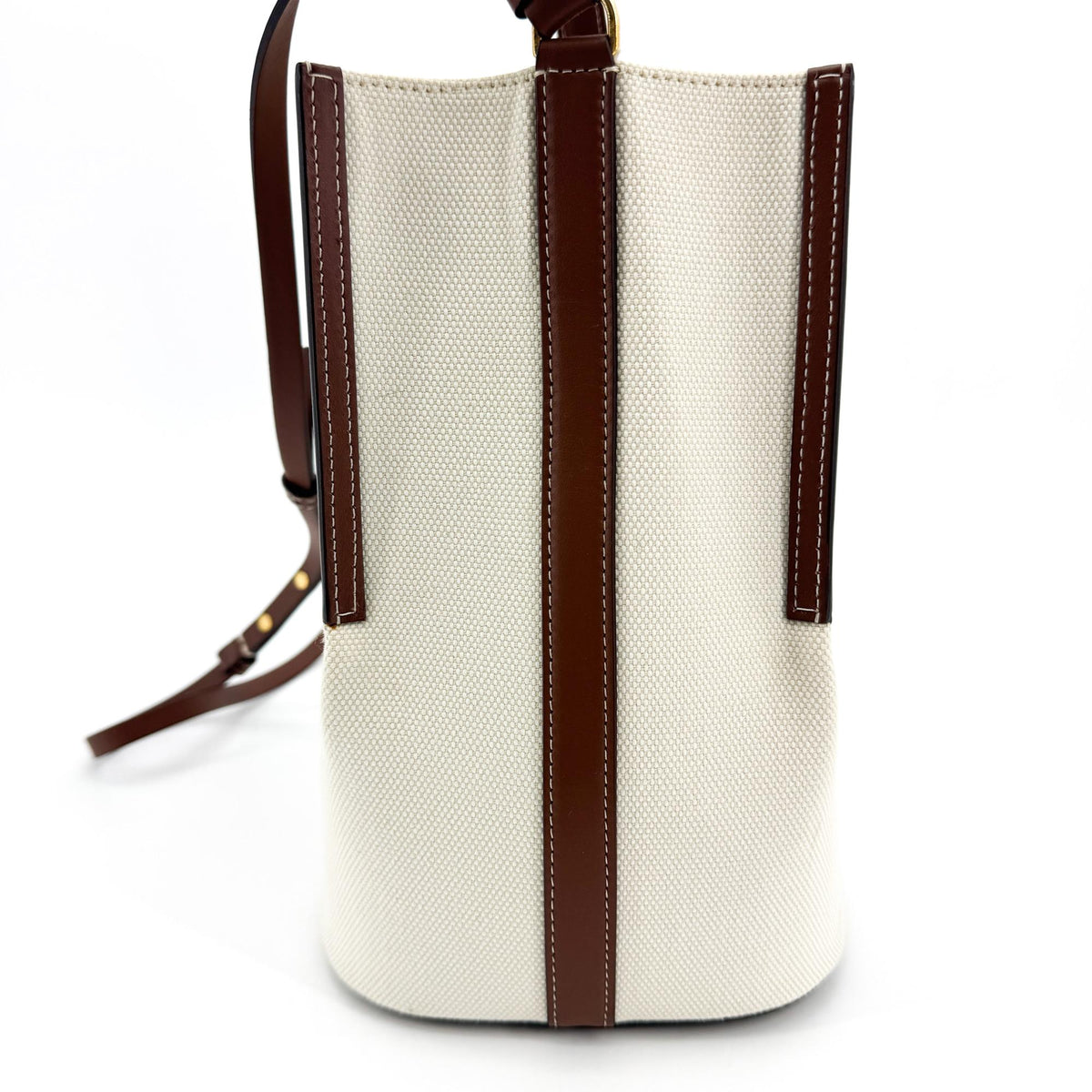 Burberry Peggy Logo Bucket Canvas, Beige, Canvas, Handbag