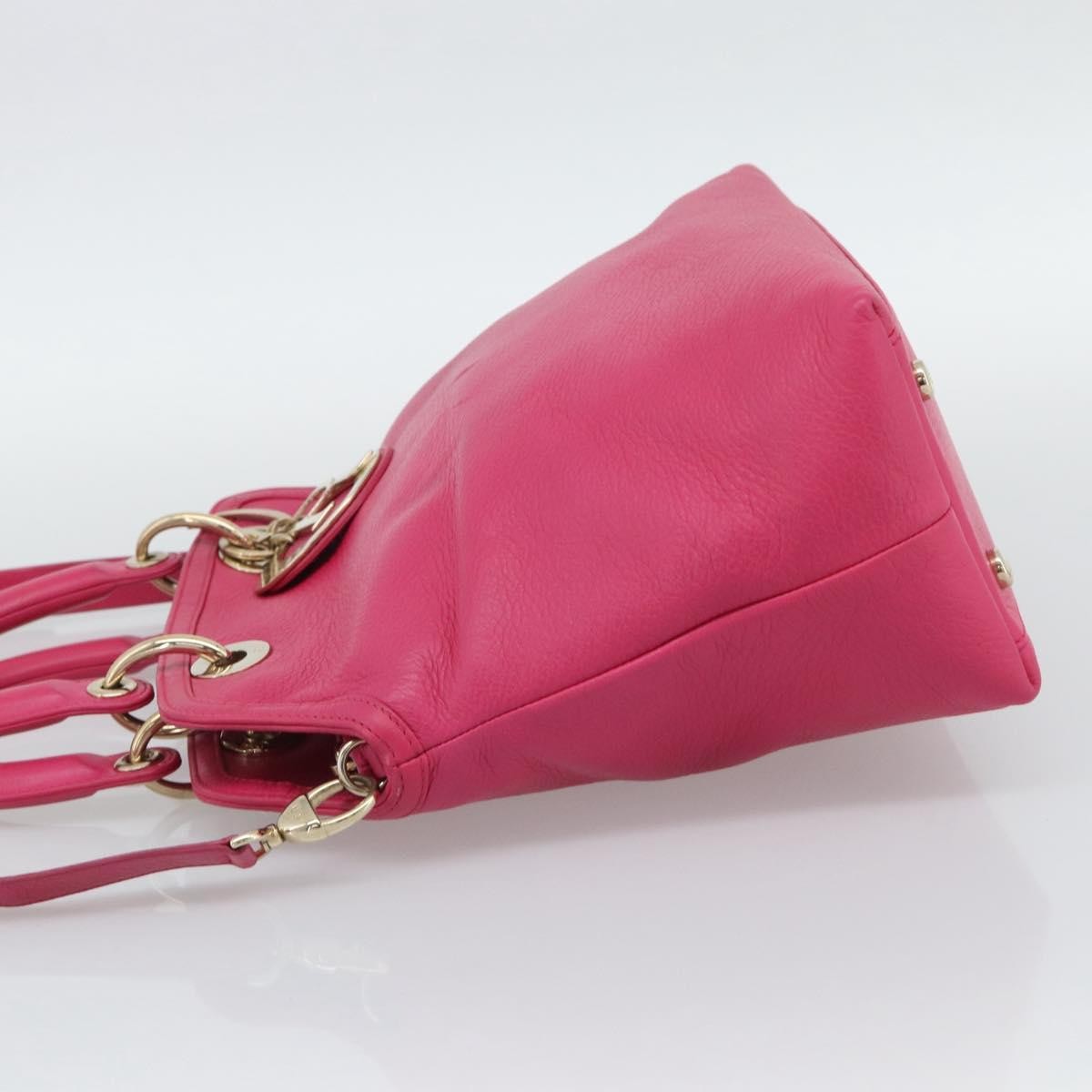 Christian Dior Granville Satchel Leather, Pink, Leather, Handbag