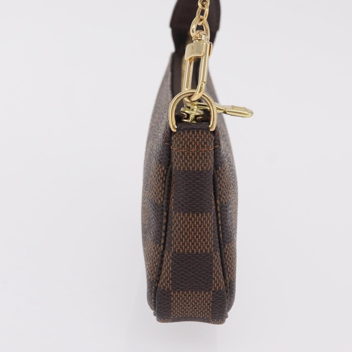 Louis Vuitton Pochette Accessoires Damier, Brown, Canvas, Clutch