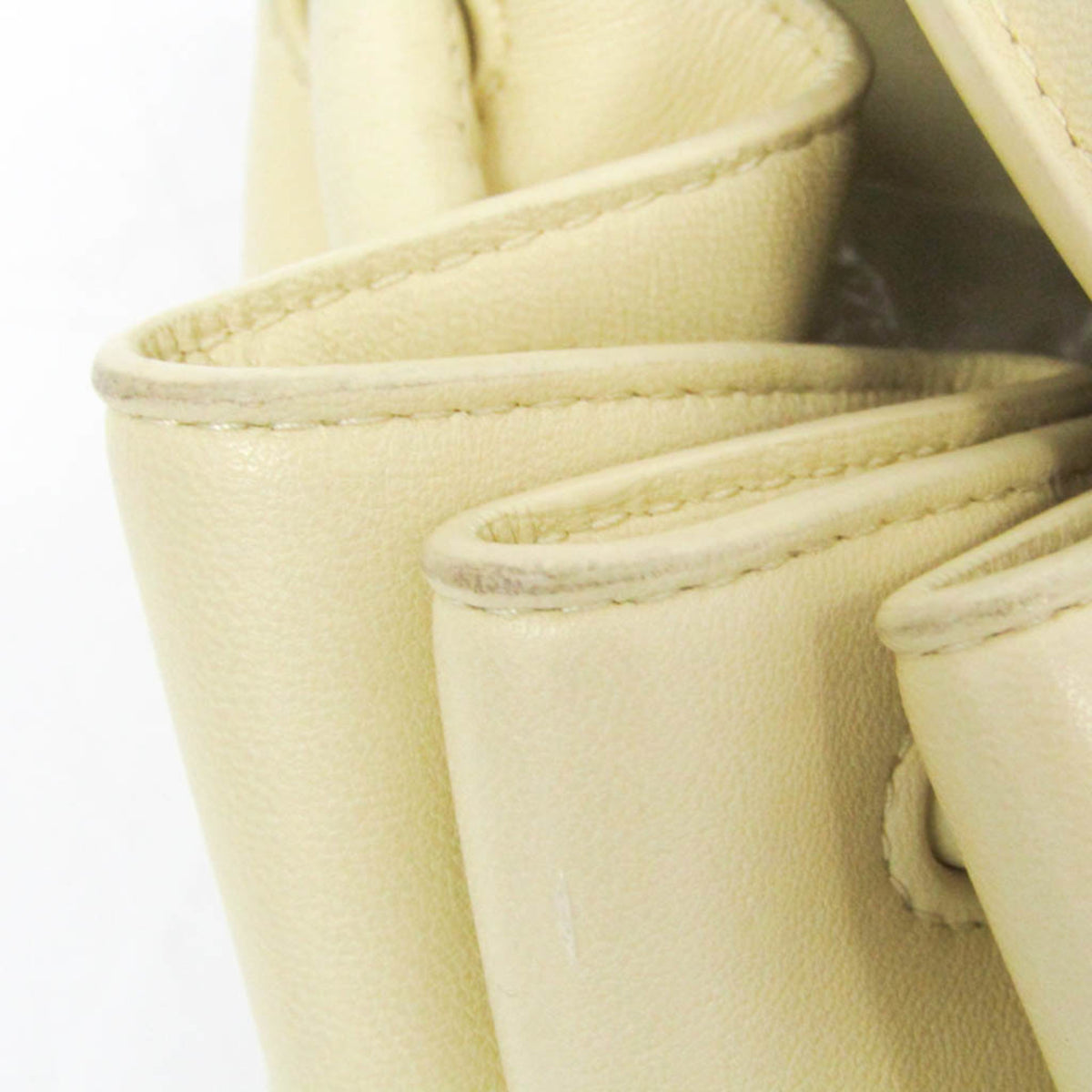 Bottega Veneta Beak Leather, Beige, Leather, Crossbody Bag