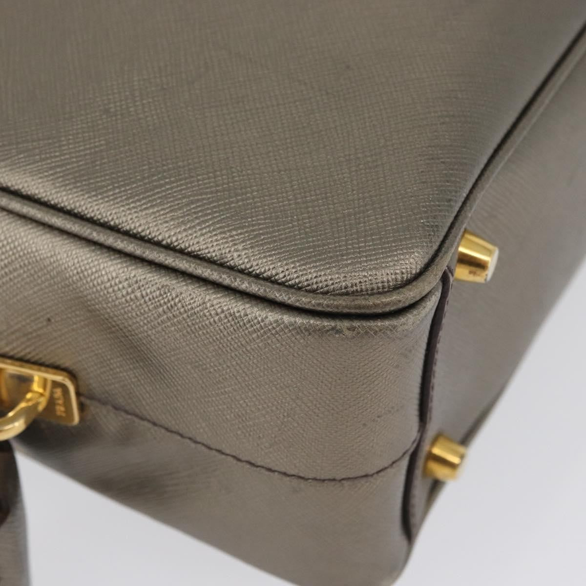 Prada Bauletto Saffiano Leather, Gold, Leather, Handbag