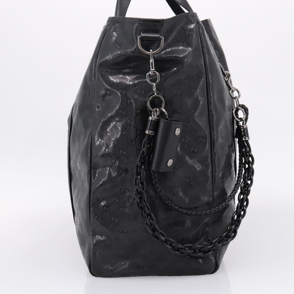 Gucci Indy Tote PVC Leather, Black, PVC, Tote Bag
