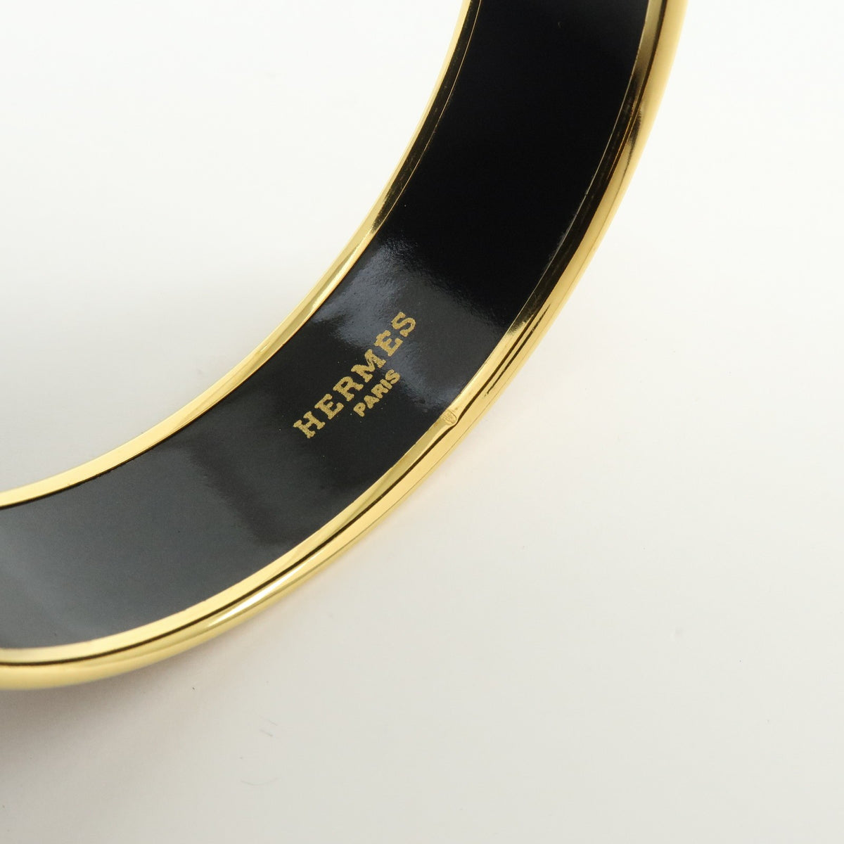 Hermes Caleche Bangle Enamel, Gold, Gold Plated, Bracelet